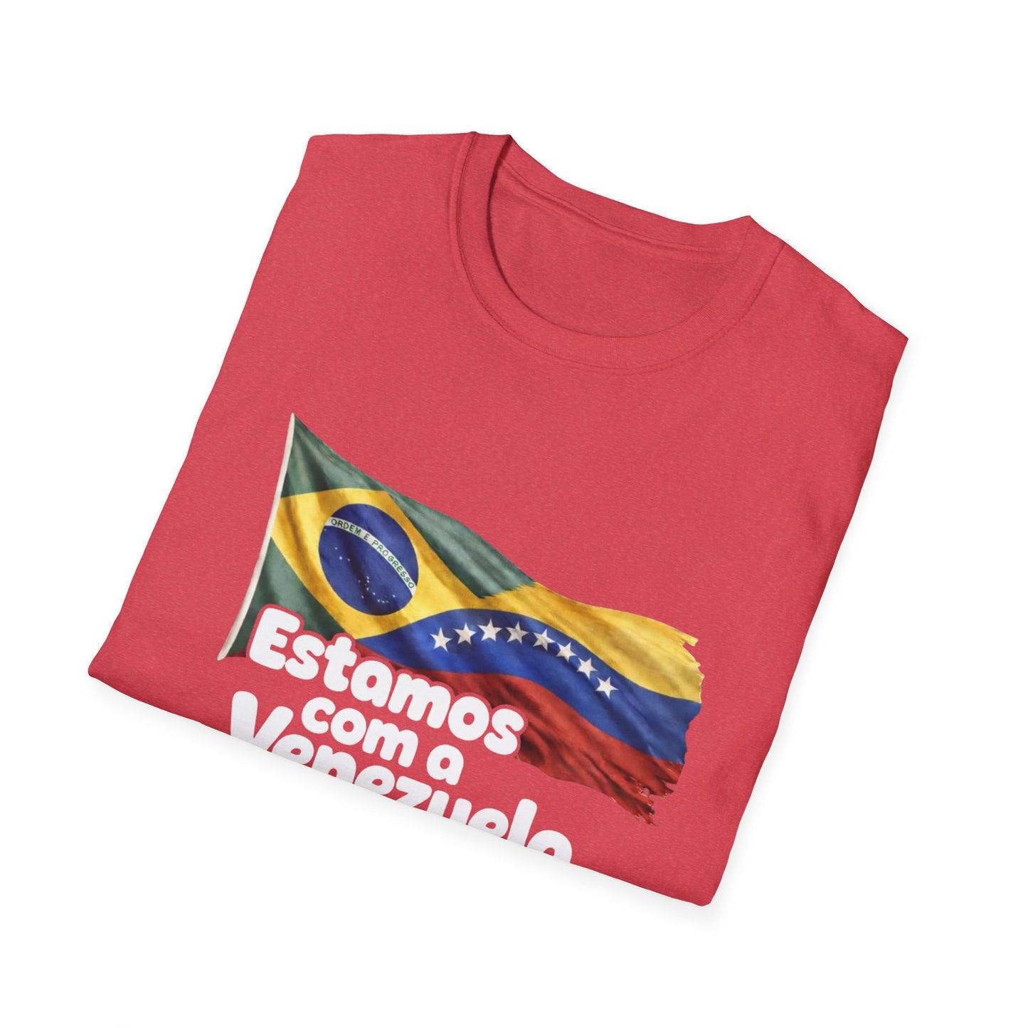 Brazil Estamos com a Venezuela T-Shirt | Waving Venezuela Flag Design