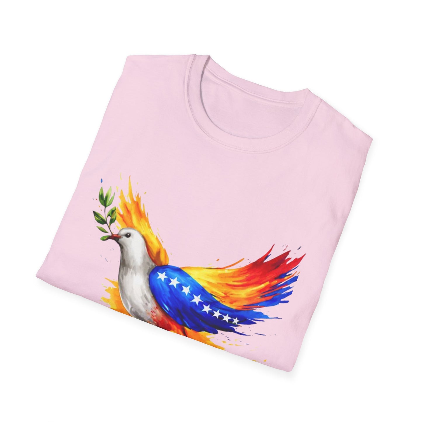 Patriotic Dove T-Shirt | Peace Dove with Olive Branch and Flag Wings