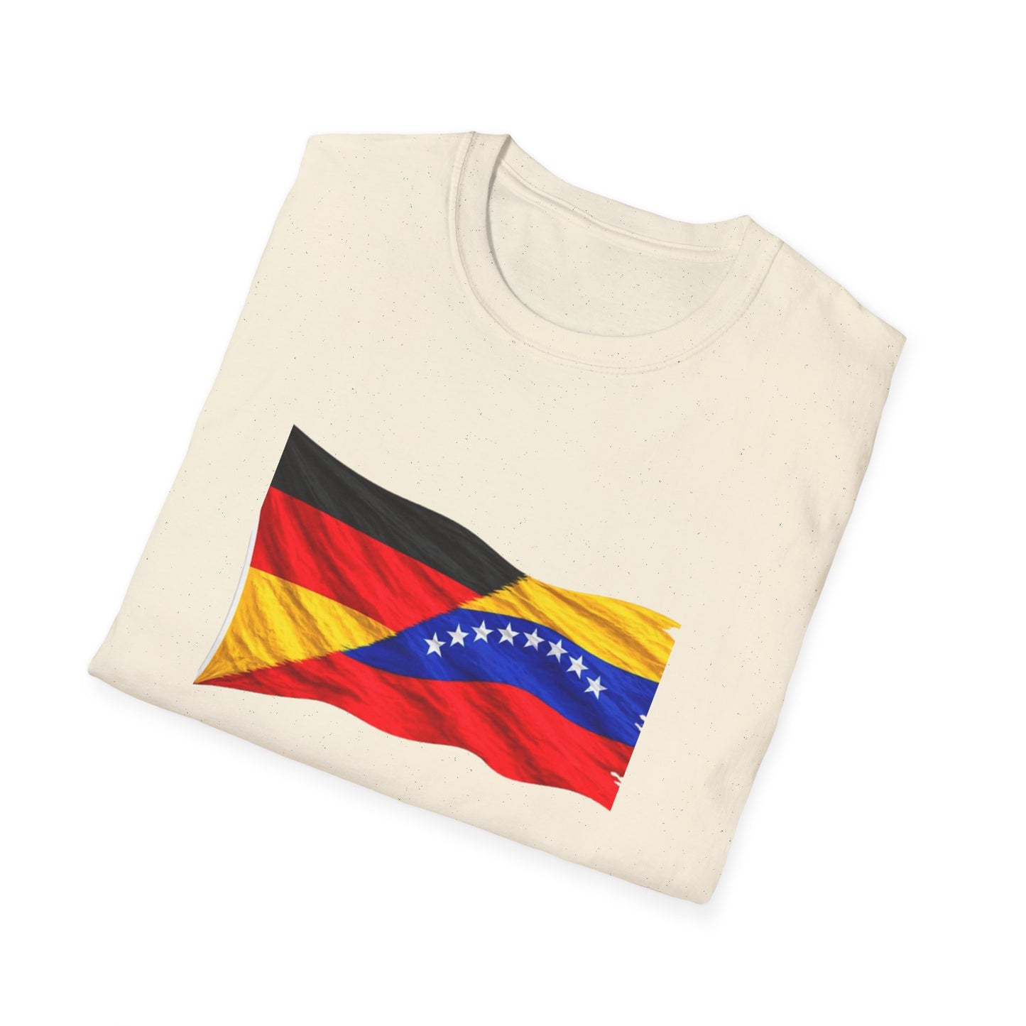 Venezuela Germany Flag Mashup T-Shirt | Waving Dual-Flag Design