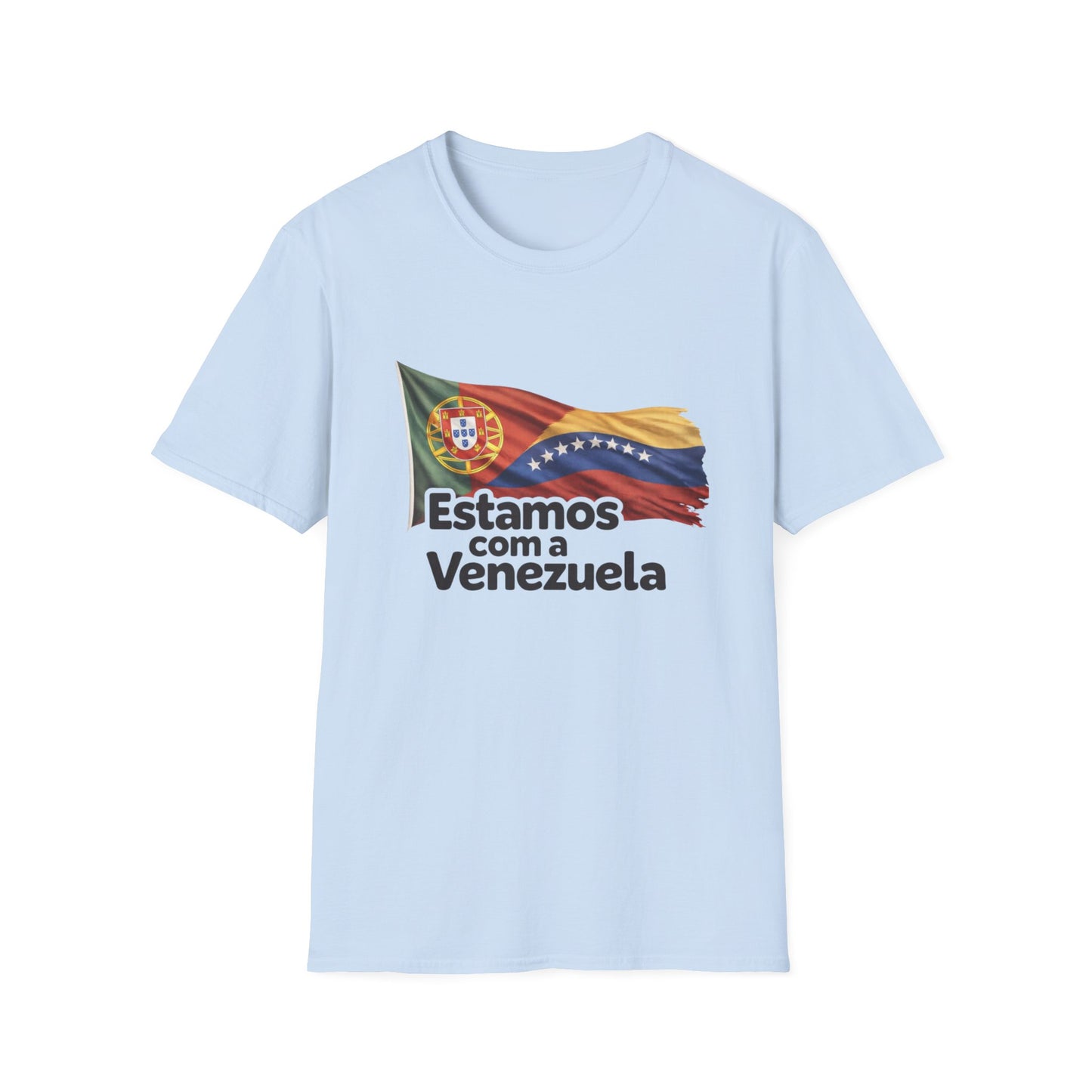 Portugal Estamos com a Venezuela T-Shirt | Portugal and Venezuela Flags, Solidarity Design