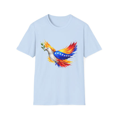 Patriotic Dove T-Shirt | Peace Dove with Olive Branch and Flag Wings