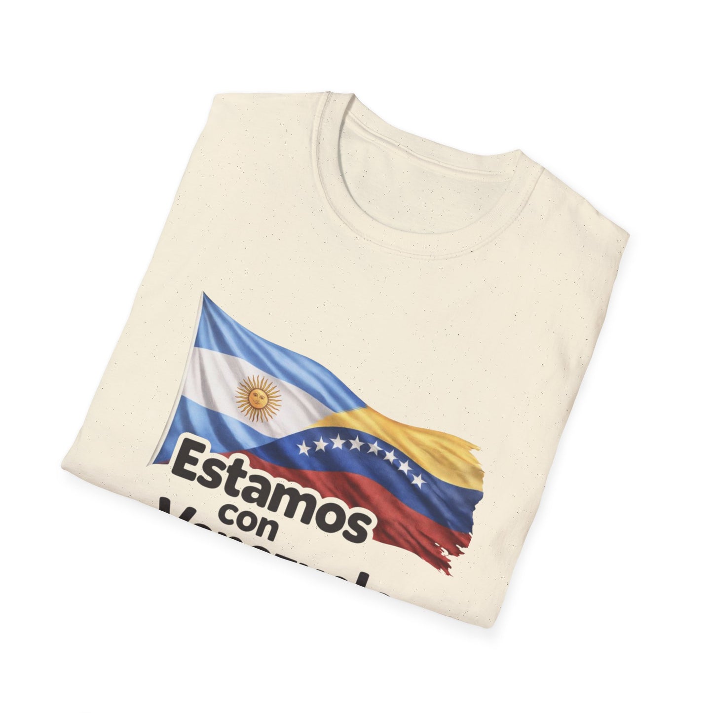 Argentina Estamos con Venezuela T-Shirt | Argentina and Venezuela Flags, Solidarity Design