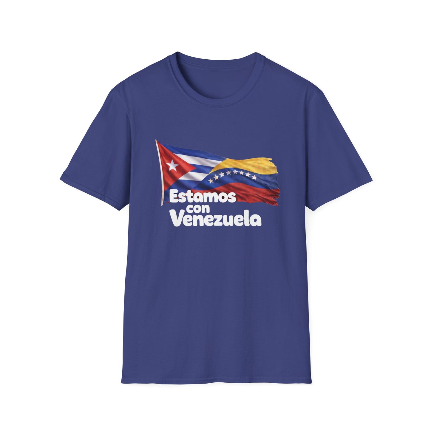 Cuba Estamos con Venezuela T-Shirt | Cuban and Venezuelan Flags, Solidarity Tee