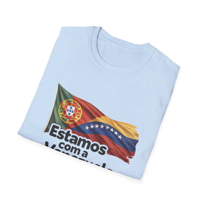 Portugal Estamos com a Venezuela T-Shirt | Portugal and Venezuela Flags, Solidarity Design