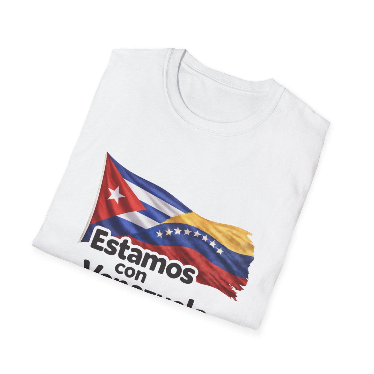 Cuba Estamos con Venezuela T-Shirt | Cuban and Venezuelan Flags, Solidarity Tee