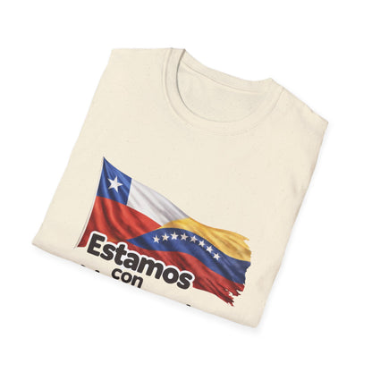 Chile Estamos con Venezuela T-Shirt | Venezuelan Flag Support Tee