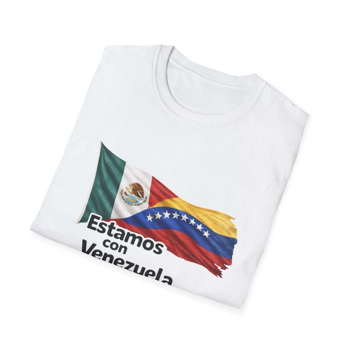 Mexico Estamos con Venezuela T-Shirt | Mexico and Venezuela Flags, Solidarity Tee