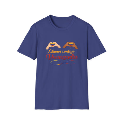 Estamos Contigo Venezuela T-Shirt | Heart Hands, Spanish Support Tee