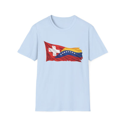Venezuelan-Swiss Flag Graphic T-Shirt — Dual Heritage Pride Tee
