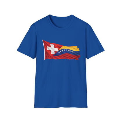 Venezuelan-Swiss Flag Graphic T-Shirt — Dual Heritage Pride Tee