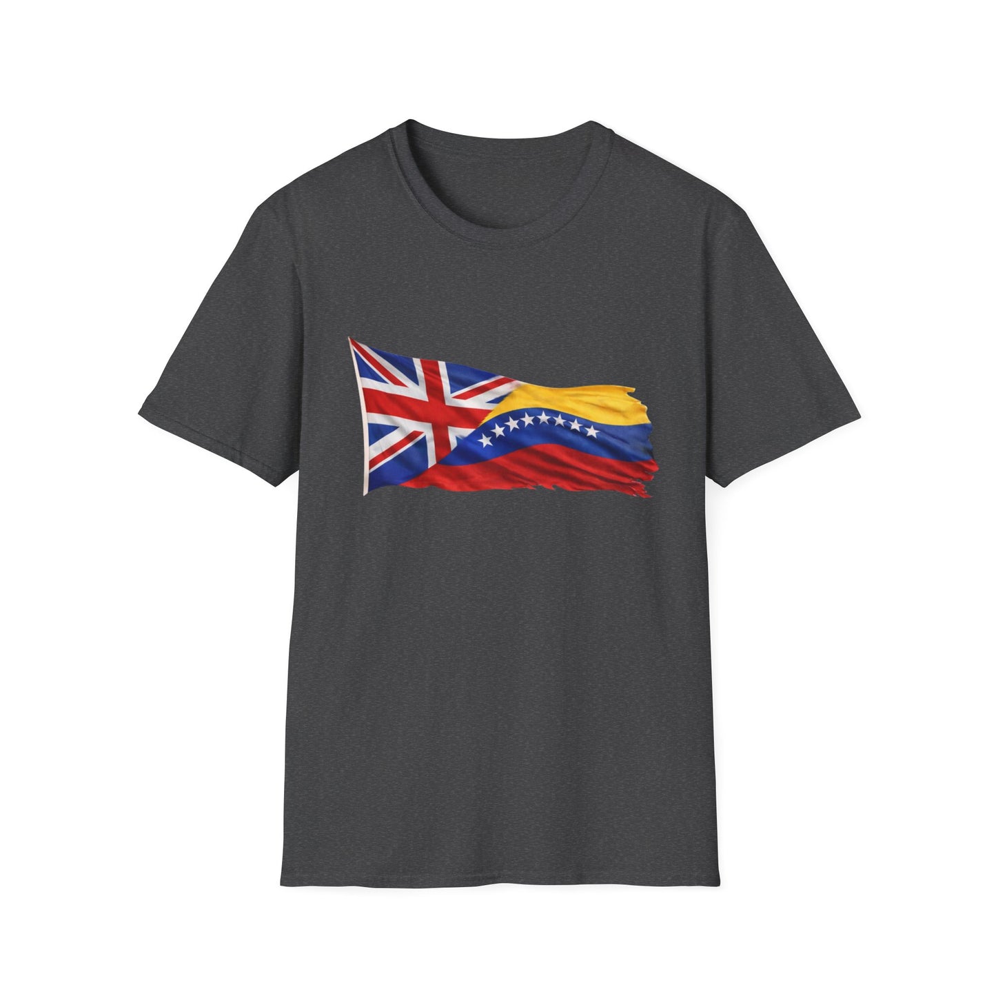 Venezuelan-British Flag T-Shirt — Dual Heritage Waving Flag Tee