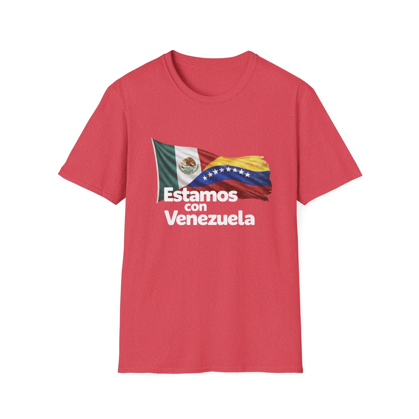 Mexico Estamos con Venezuela T-Shirt | Mexico and Venezuela Flags, Solidarity Tee