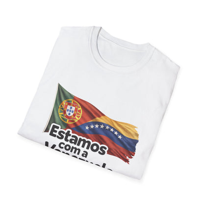 Portugal Estamos com a Venezuela T-Shirt | Portugal and Venezuela Flags, Solidarity Design