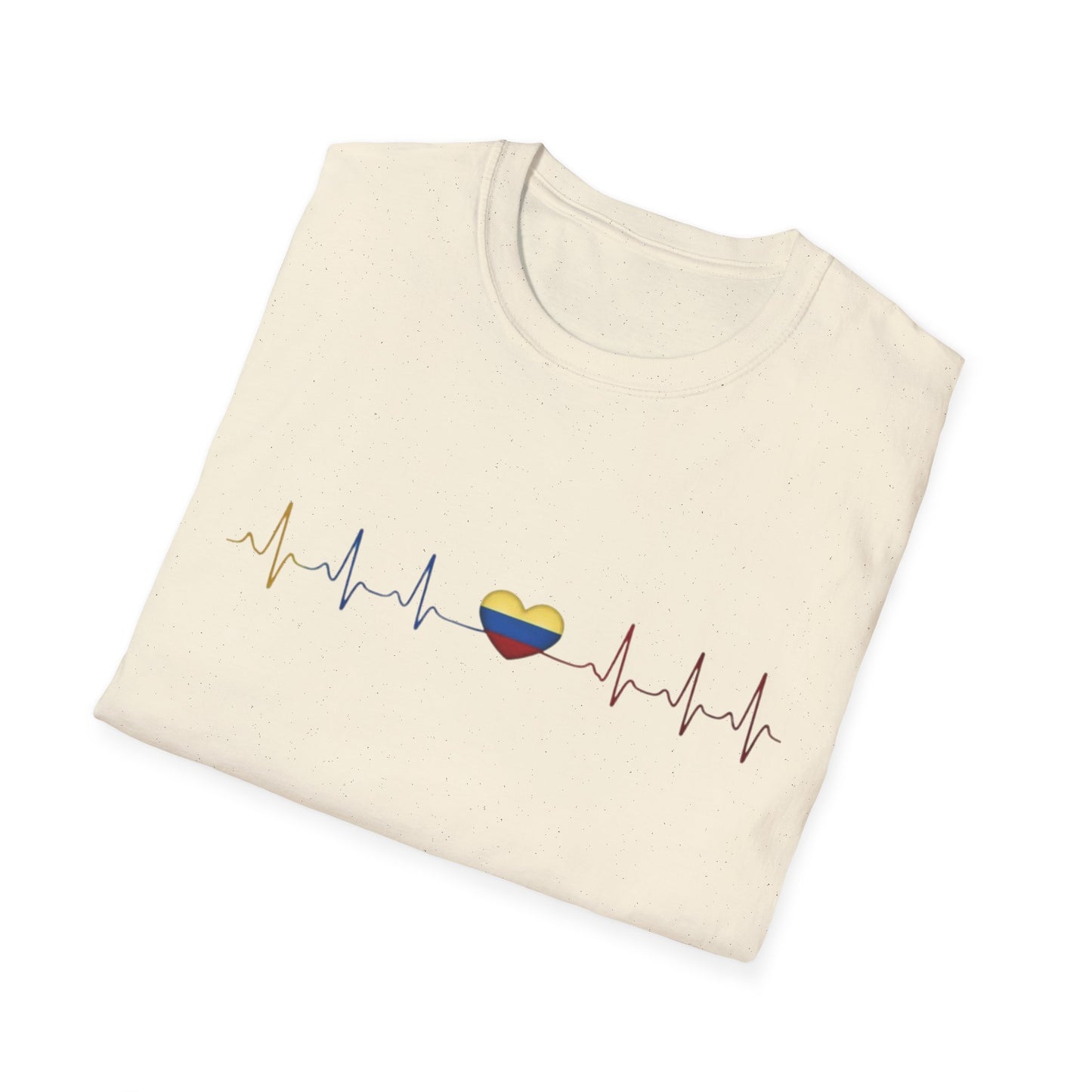 Venezuelan Flag Heartbeat Tee | Heart ECG Line with Venezuelan Flag Colors