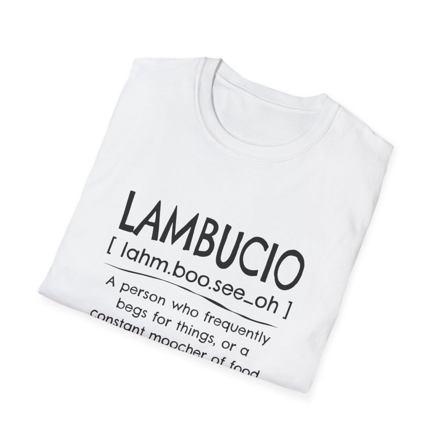 Lambucio definition T-Shirt | Funny Foodie Phrase Tee