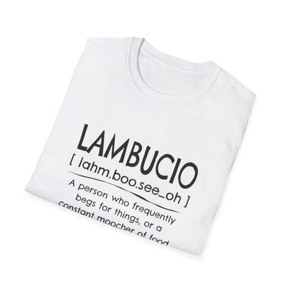 Lambucio definition T-Shirt | Funny Foodie Phrase Tee
