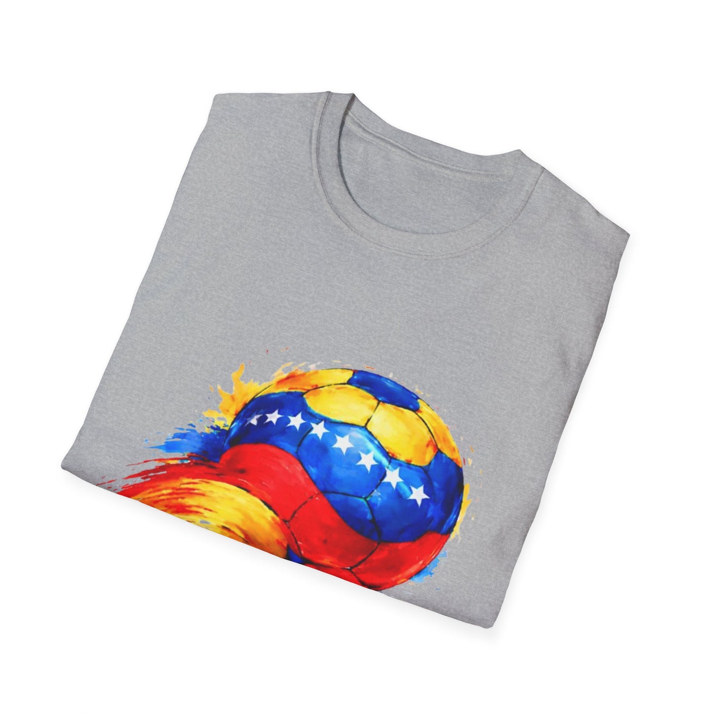 Venezuelan Flag Flaming Soccer Ball T-Shirt | Venezuela Football Tee