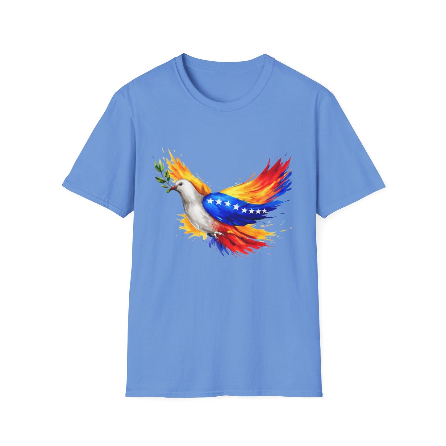 Patriotic Dove T-Shirt | Peace Dove with Olive Branch and Flag Wings