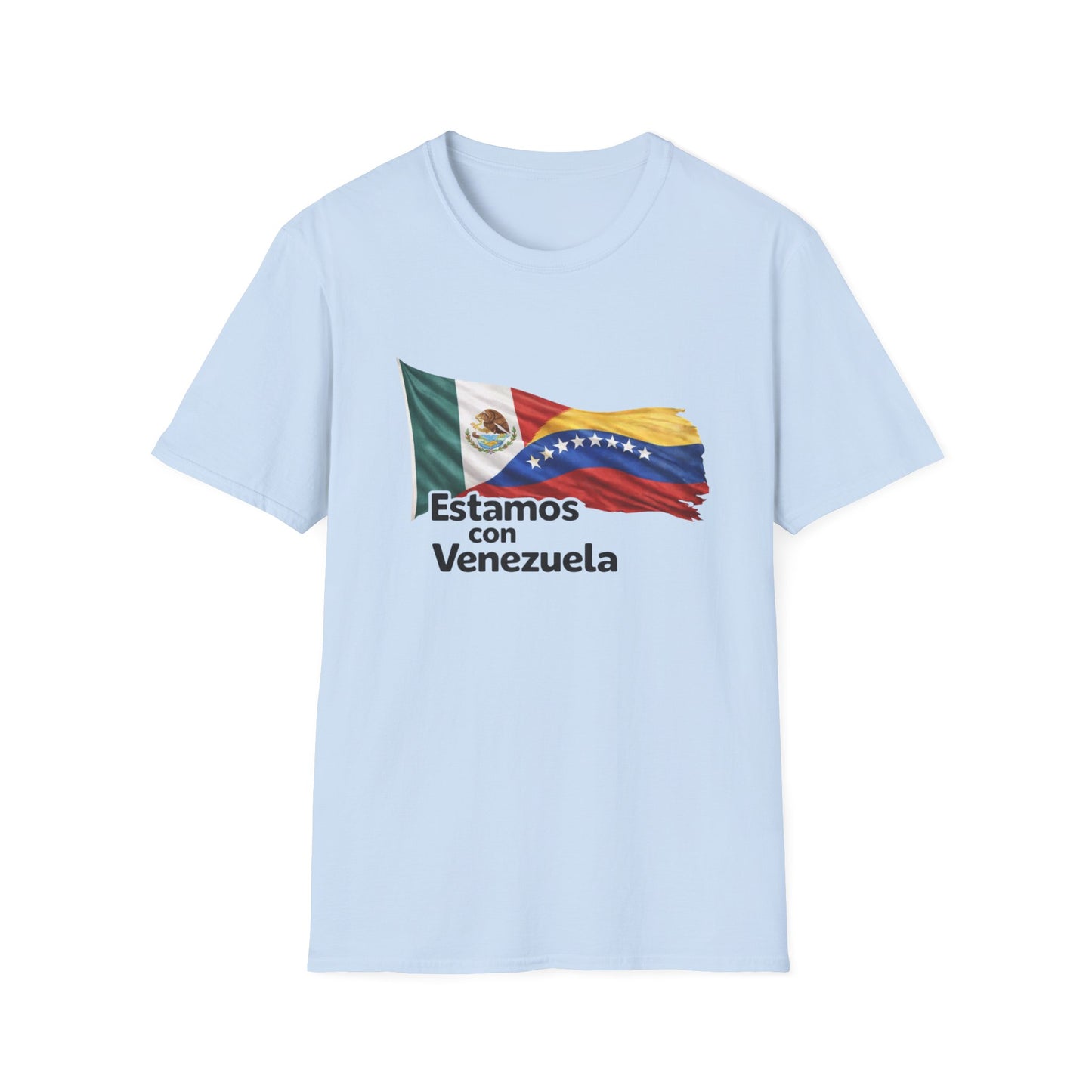Mexico Estamos con Venezuela T-Shirt | Mexico and Venezuela Flags, Solidarity Tee