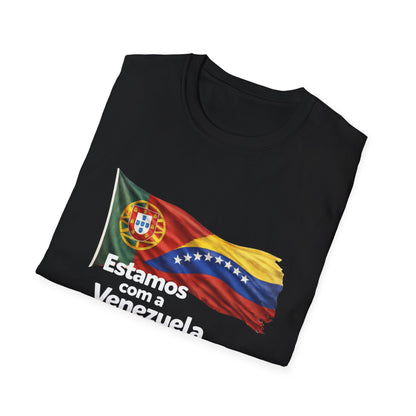 Portugal Estamos com a Venezuela T-Shirt | Portugal and Venezuela Flags, Solidarity Design