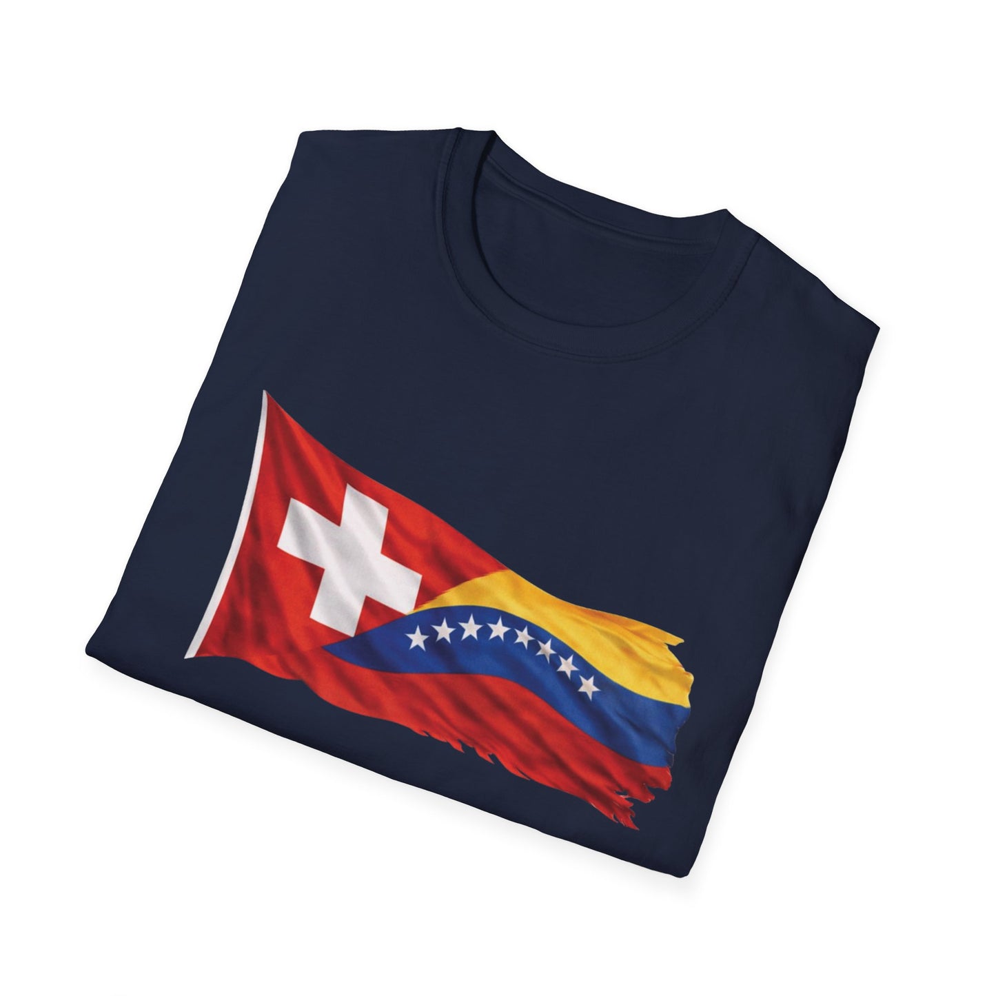 Venezuelan-Swiss Flag Graphic T-Shirt — Dual Heritage Pride Tee