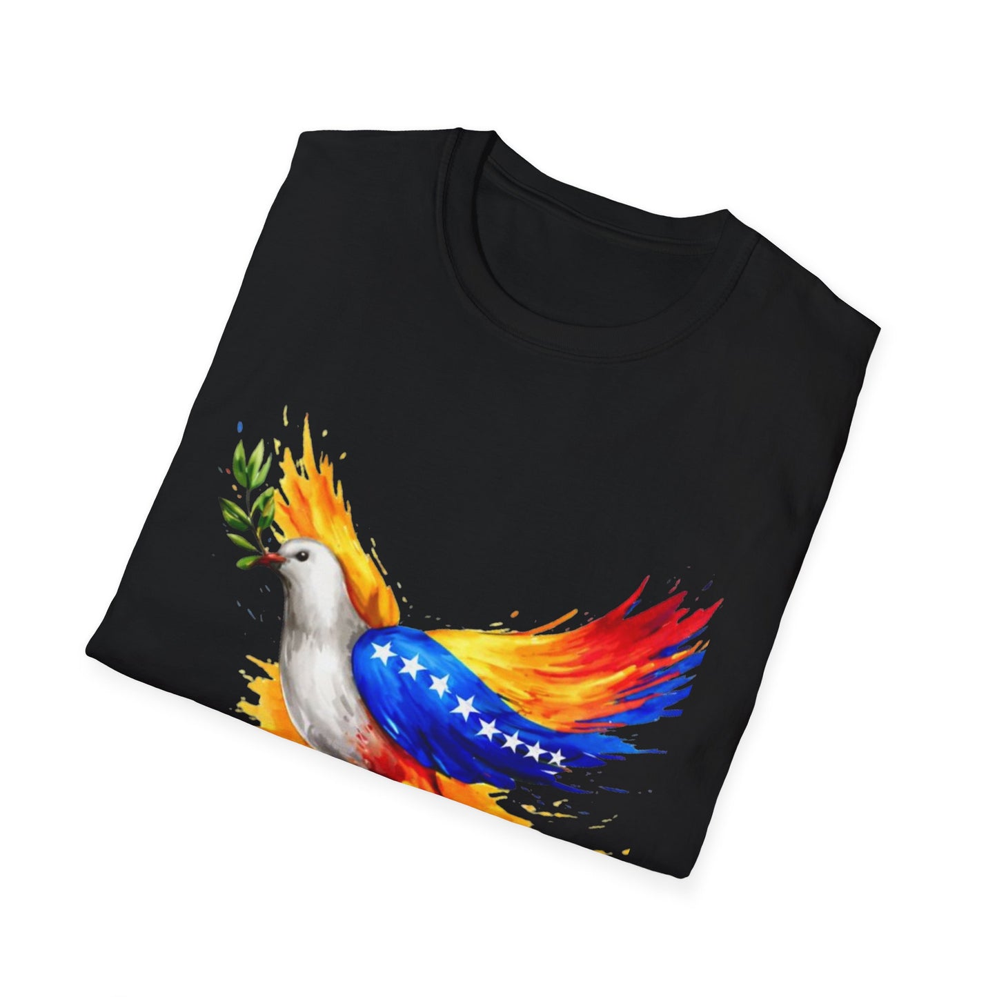 Patriotic Dove T-Shirt | Peace Dove with Olive Branch and Flag Wings