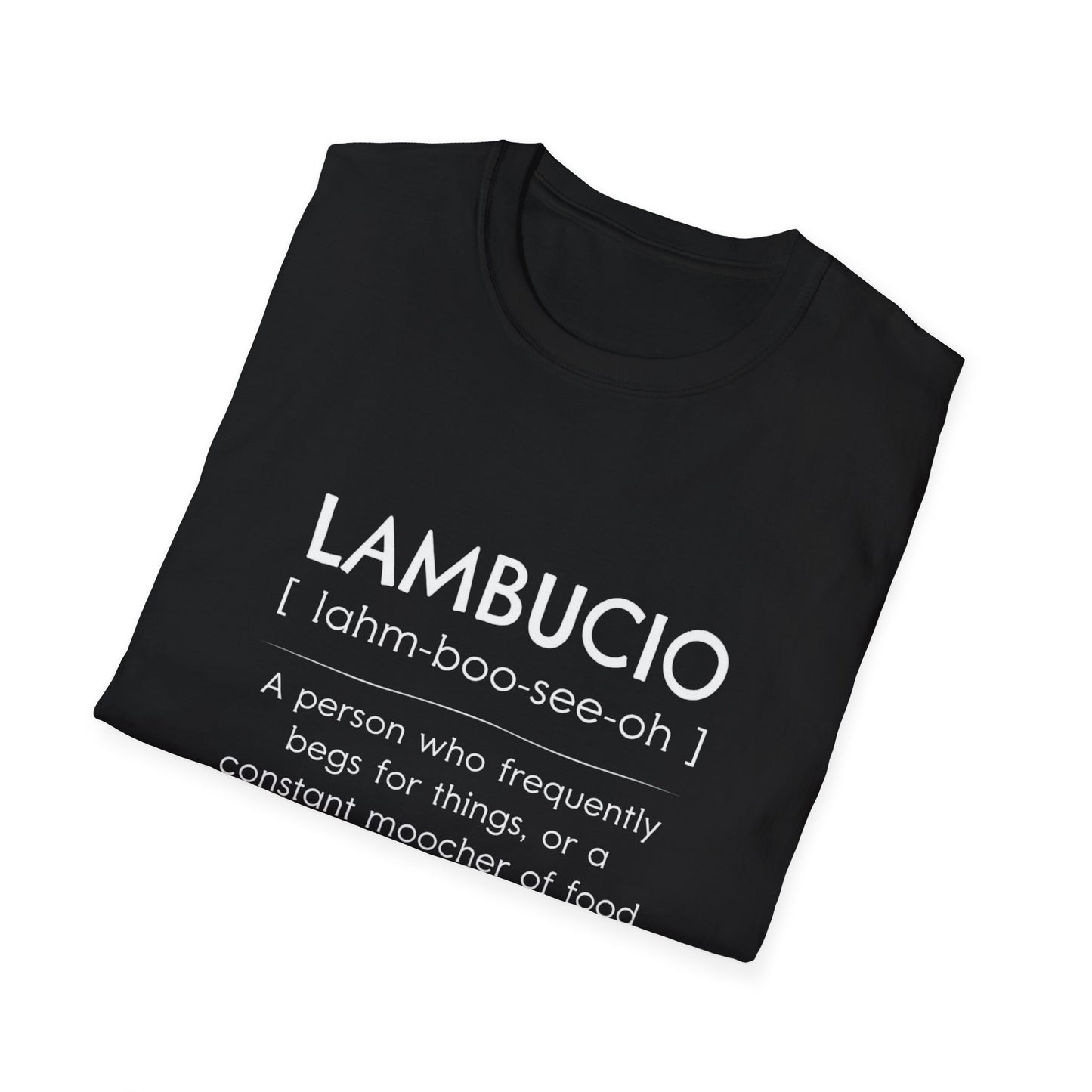 Lambucio definition T-Shirt | Funny Foodie Phrase Tee