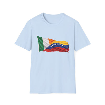 Venezuela Ireland Flag Mashup T-Shirt — Dual Heritage Pride Tee