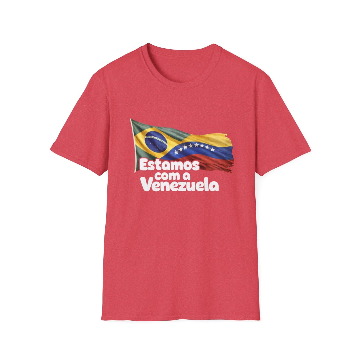 Brazil Estamos com a Venezuela T-Shirt | Waving Venezuela Flag Design