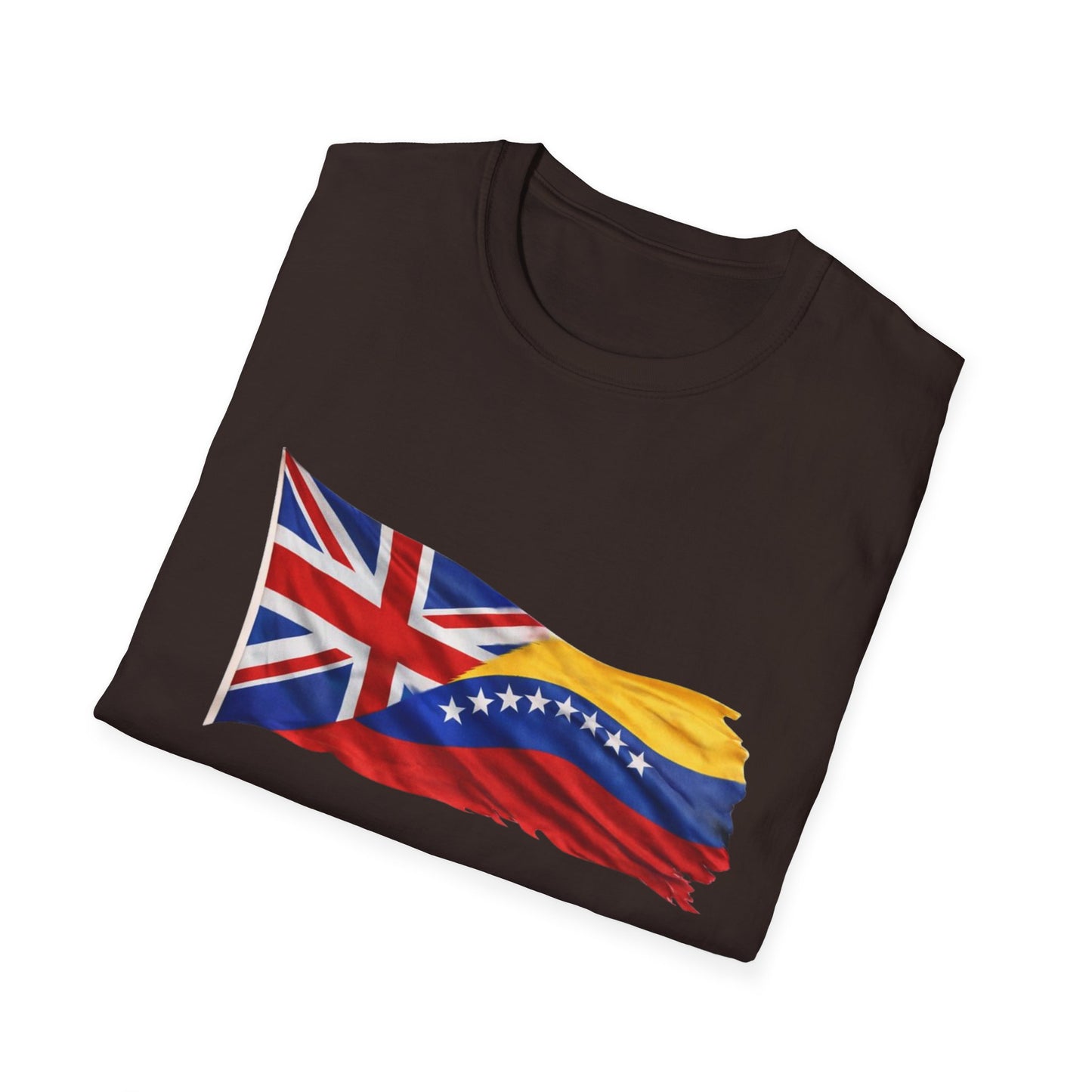 Venezuelan-British Flag T-Shirt — Dual Heritage Waving Flag Tee