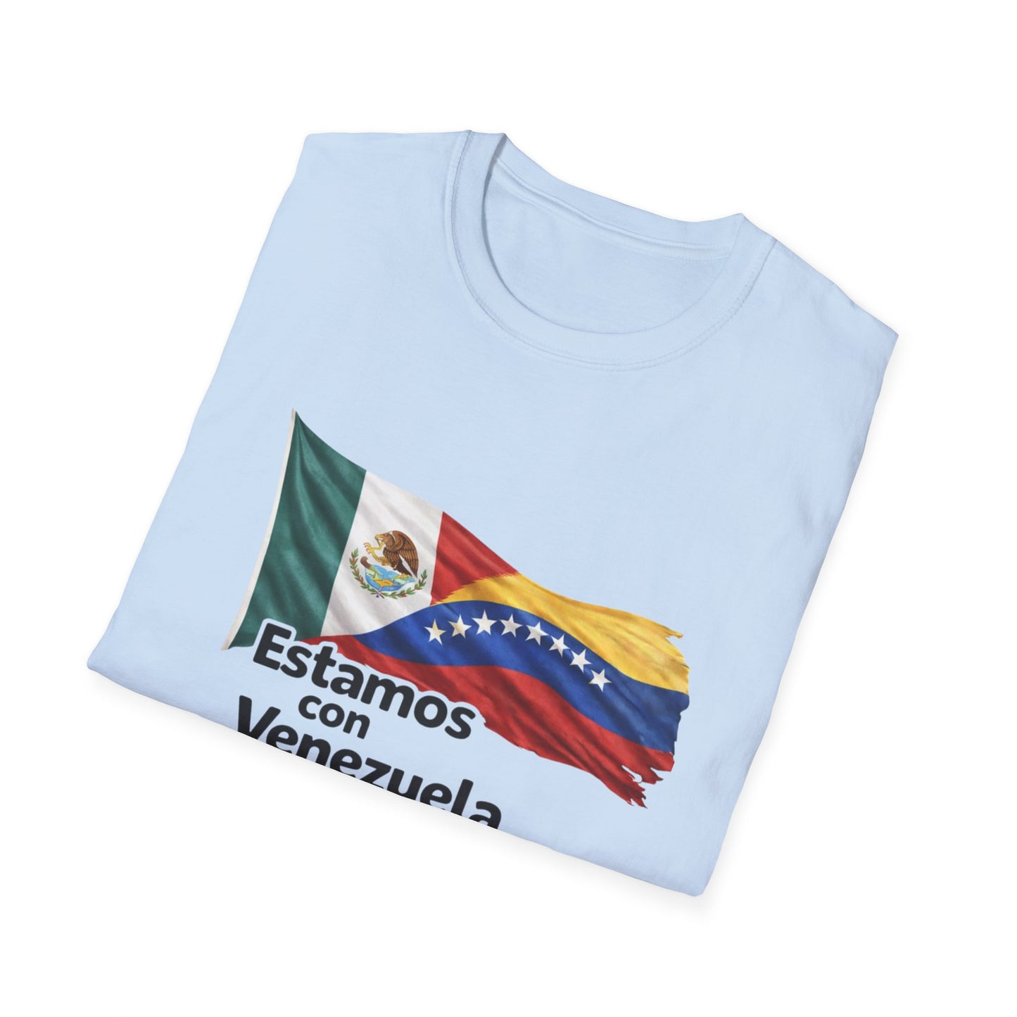 Mexico Estamos con Venezuela T-Shirt | Mexico and Venezuela Flags, Solidarity Tee