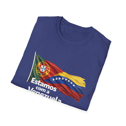 Portugal Estamos com a Venezuela T-Shirt | Portugal and Venezuela Flags, Solidarity Design
