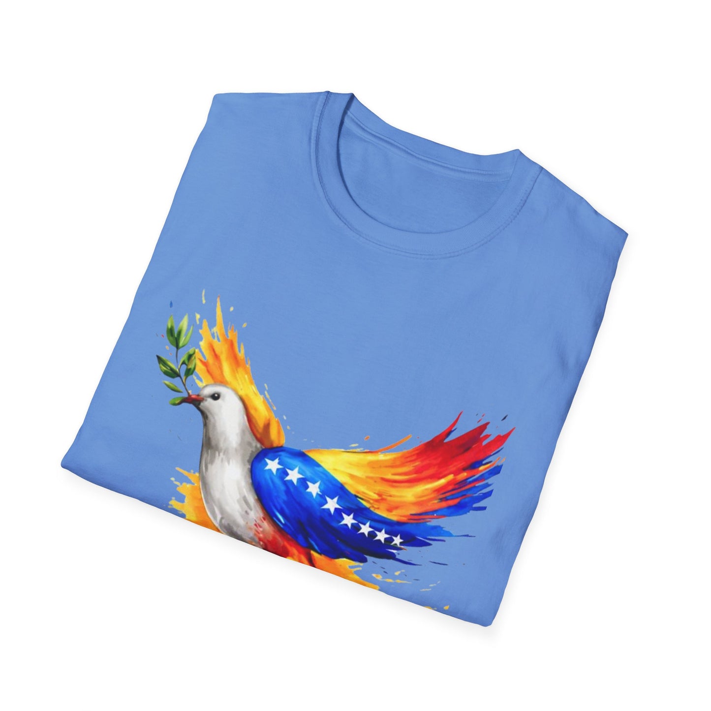 Patriotic Dove T-Shirt | Peace Dove with Olive Branch and Flag Wings