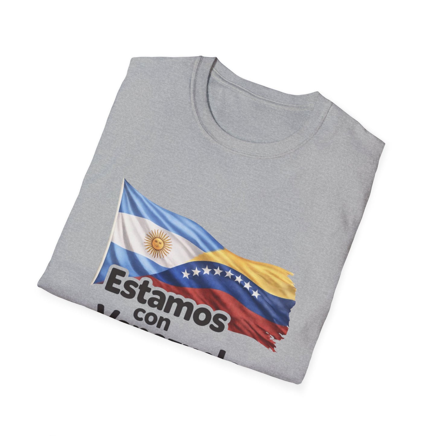 Argentina Estamos con Venezuela T-Shirt | Argentina and Venezuela Flags, Solidarity Design