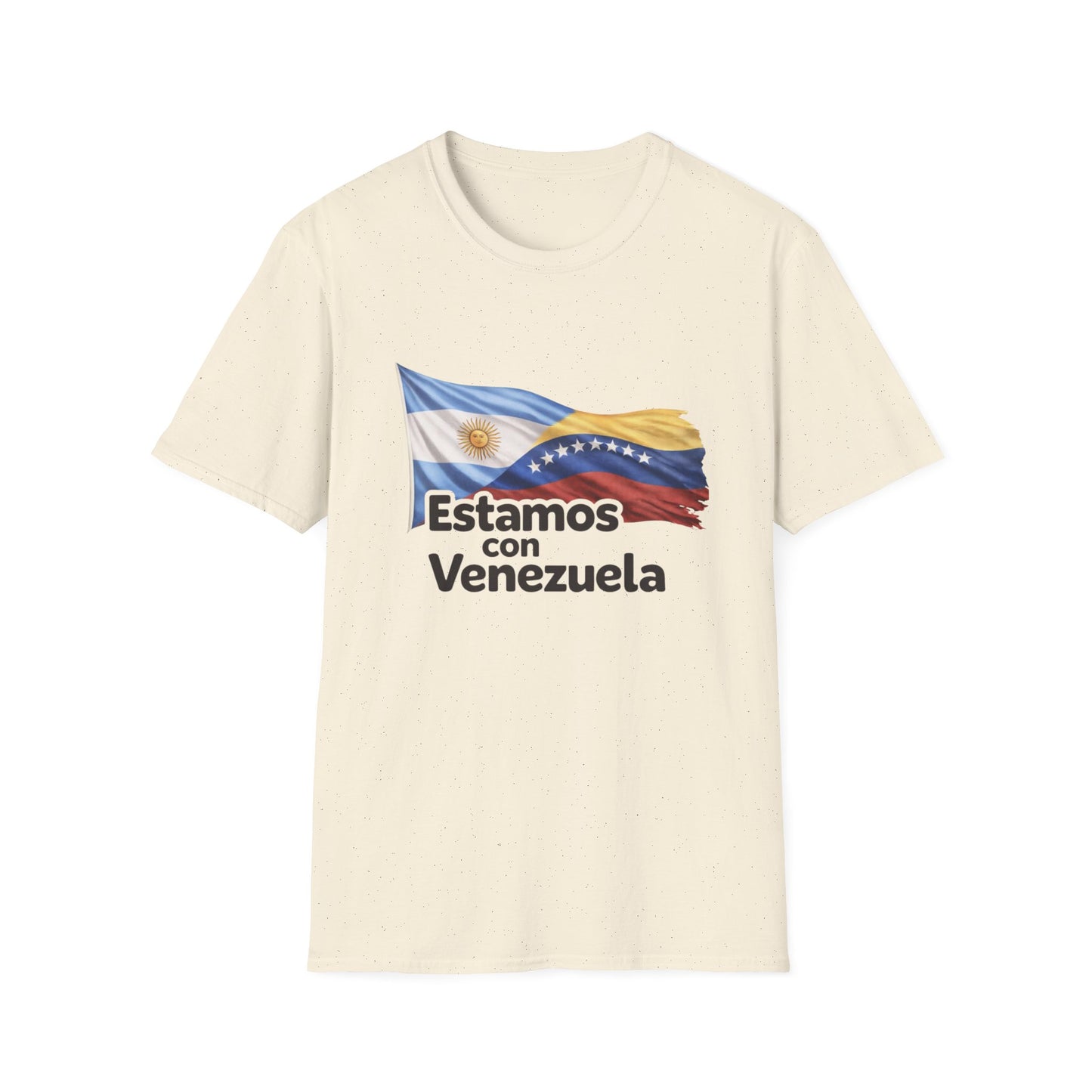 Argentina Estamos con Venezuela T-Shirt | Argentina and Venezuela Flags, Solidarity Design