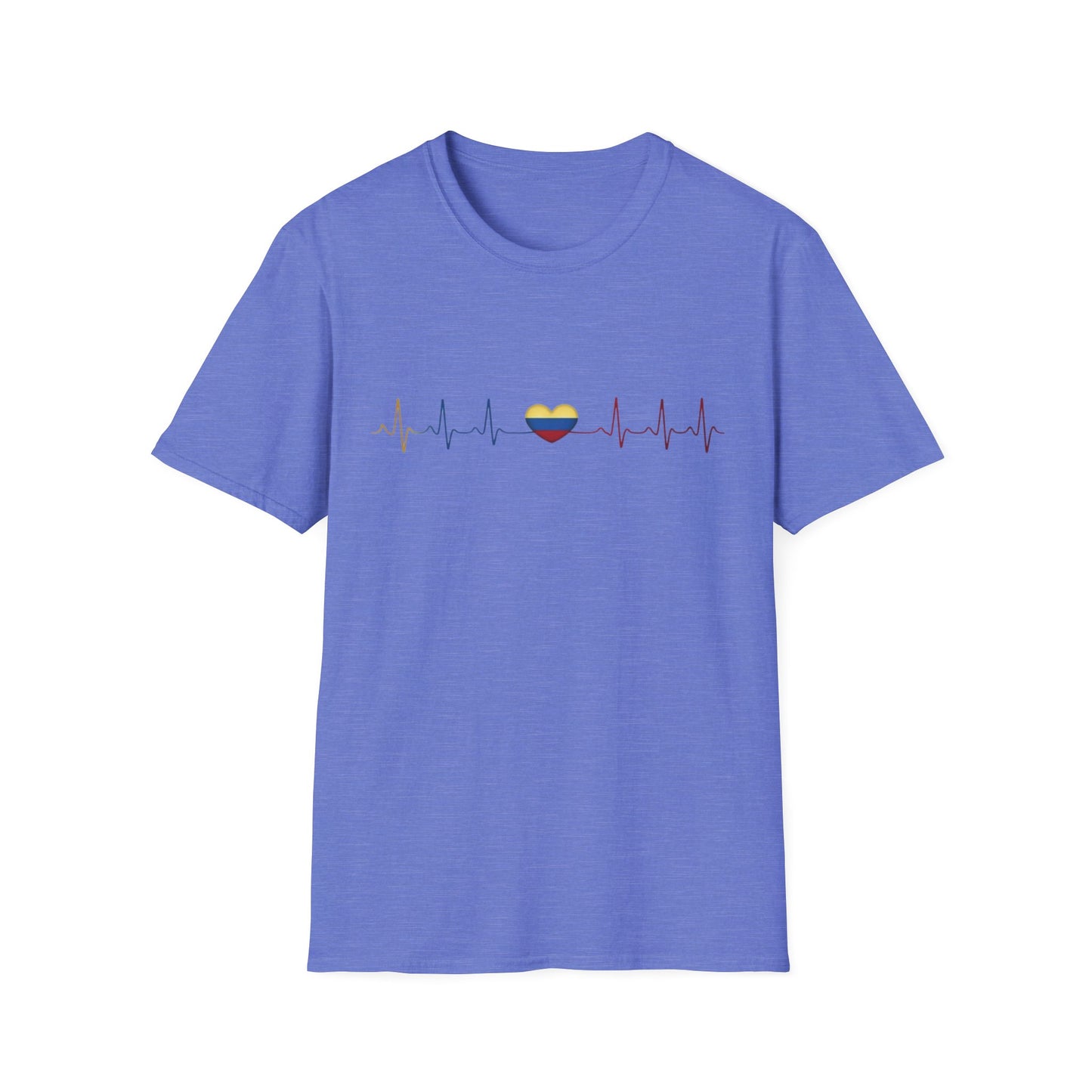 Venezuelan Flag Heartbeat Tee | Heart ECG Line with Venezuelan Flag Colors