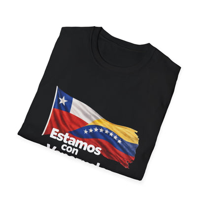 Chile Estamos con Venezuela T-Shirt | Venezuelan Flag Support Tee