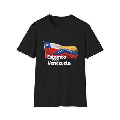 Chile Estamos con Venezuela T-Shirt | Venezuelan Flag Support Tee