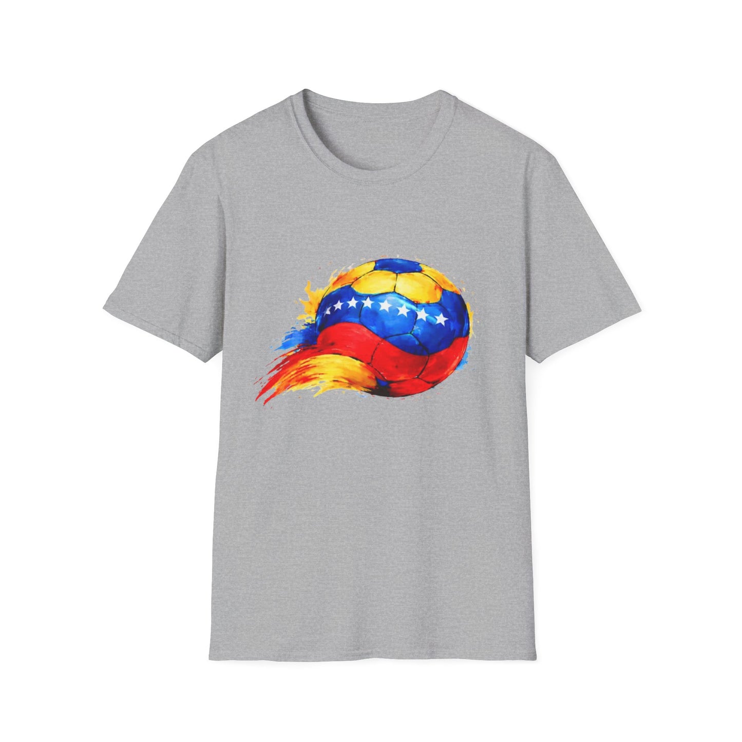 Venezuelan Flag Flaming Soccer Ball T-Shirt | Venezuela Football Tee