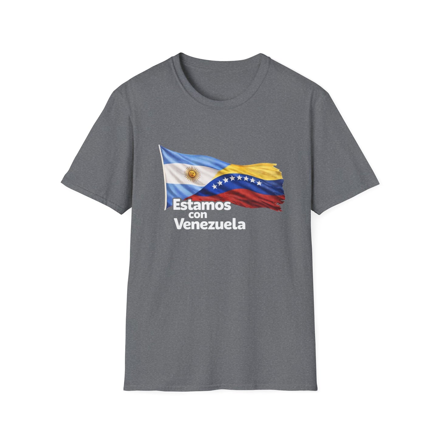 Argentina Estamos con Venezuela T-Shirt | Argentina and Venezuela Flags, Solidarity Design