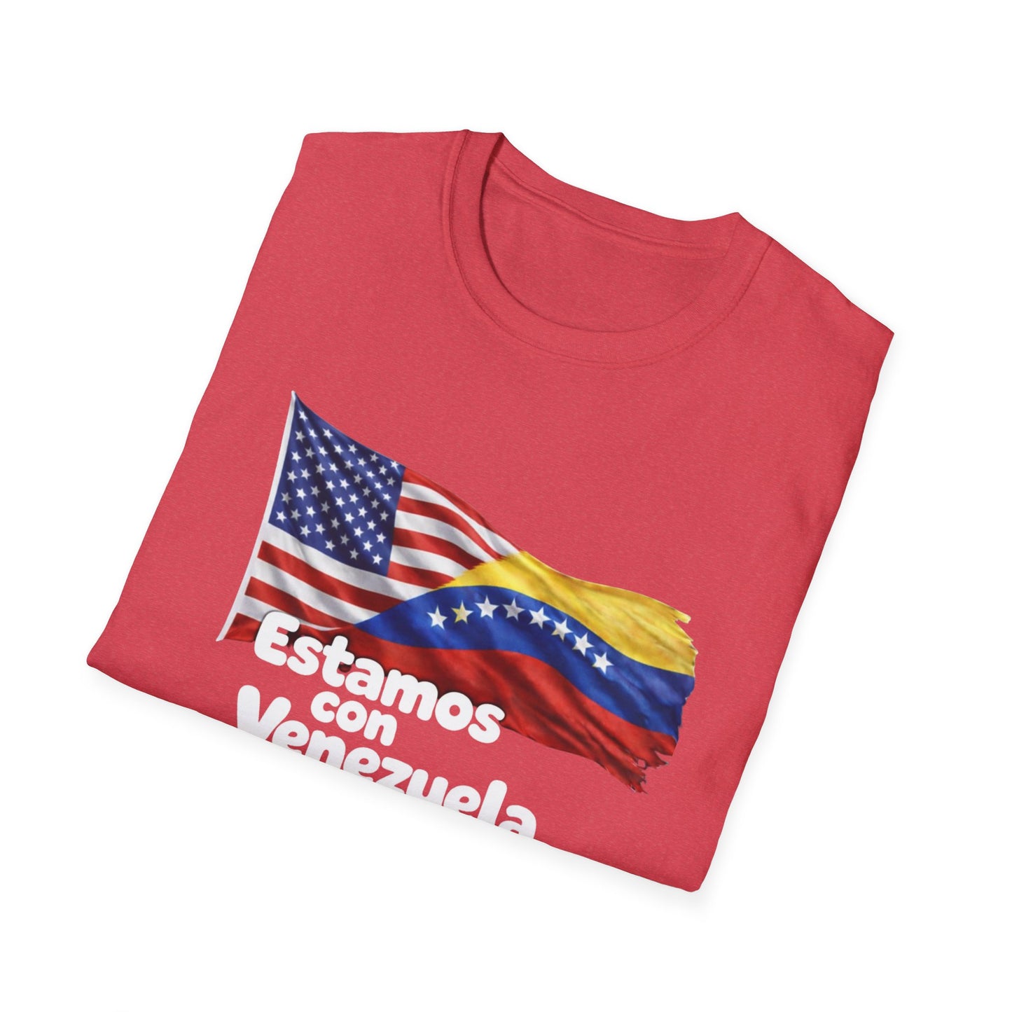 USA Estamos con Venezuela T-Shirt | US and Venezuela Flag Design