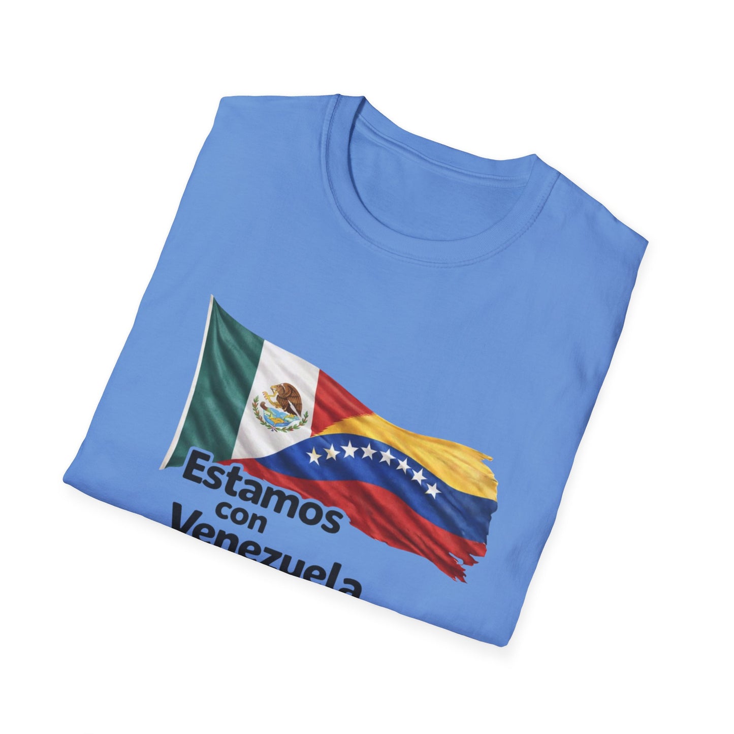 Mexico Estamos con Venezuela T-Shirt | Mexico and Venezuela Flags, Solidarity Tee