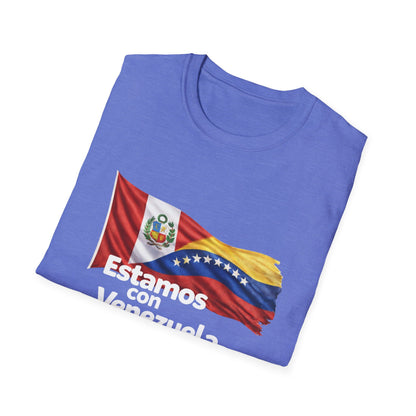 Peru Estamos con Venezuela T-Shirt | Venezuelan Flag Support, Spanish Text