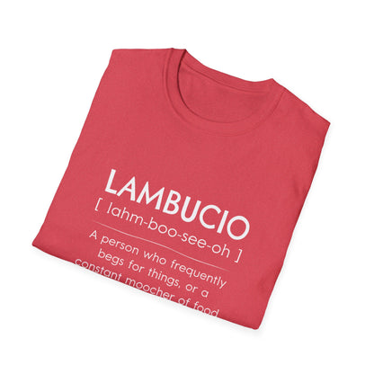 Lambucio definition T-Shirt | Funny Foodie Phrase Tee