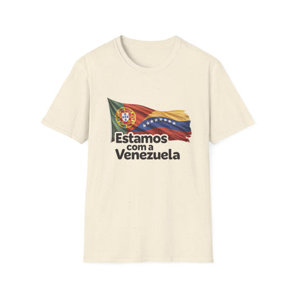 Portugal Estamos com a Venezuela T-Shirt | Portugal and Venezuela Flags, Solidarity Design
