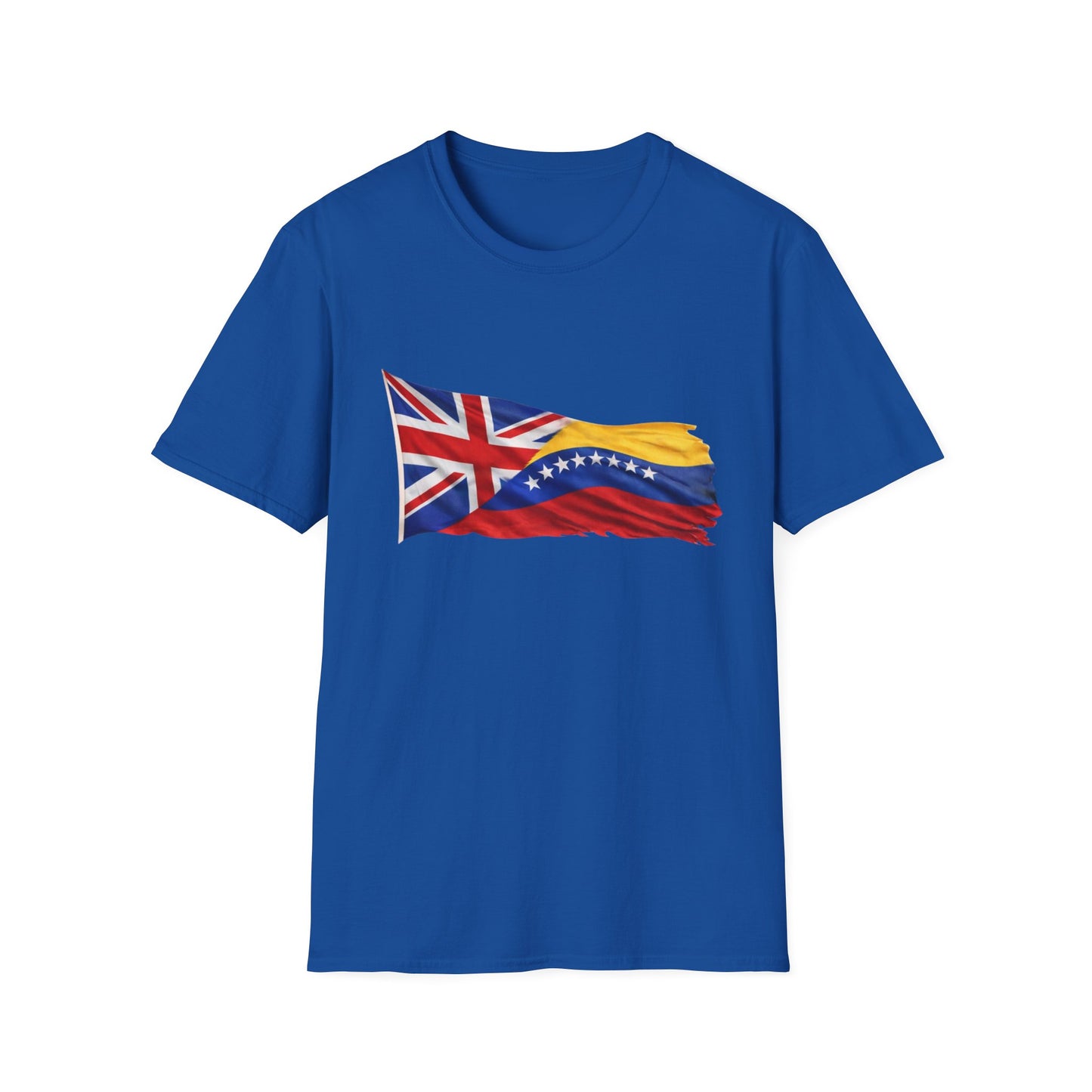 Venezuelan-British Flag T-Shirt — Dual Heritage Waving Flag Tee