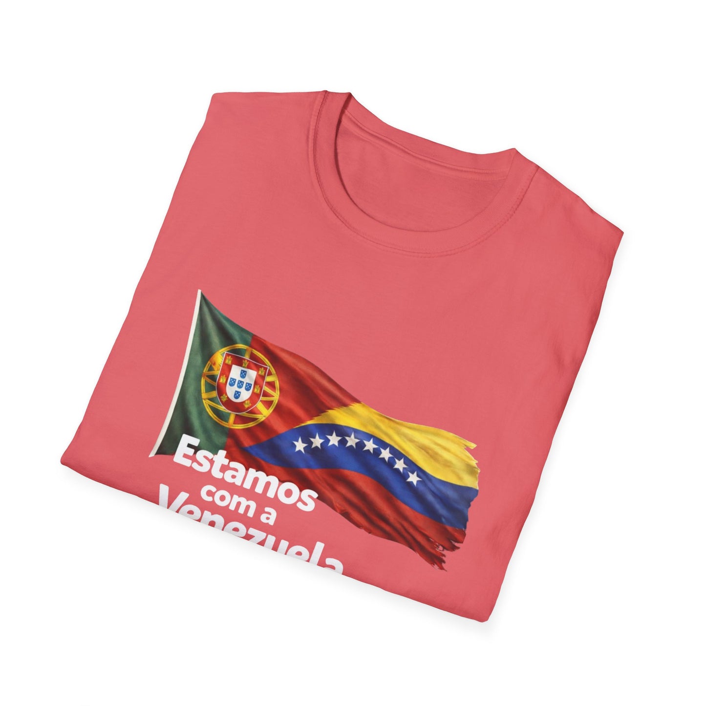 Portugal Estamos com a Venezuela T-Shirt | Portugal and Venezuela Flags, Solidarity Design