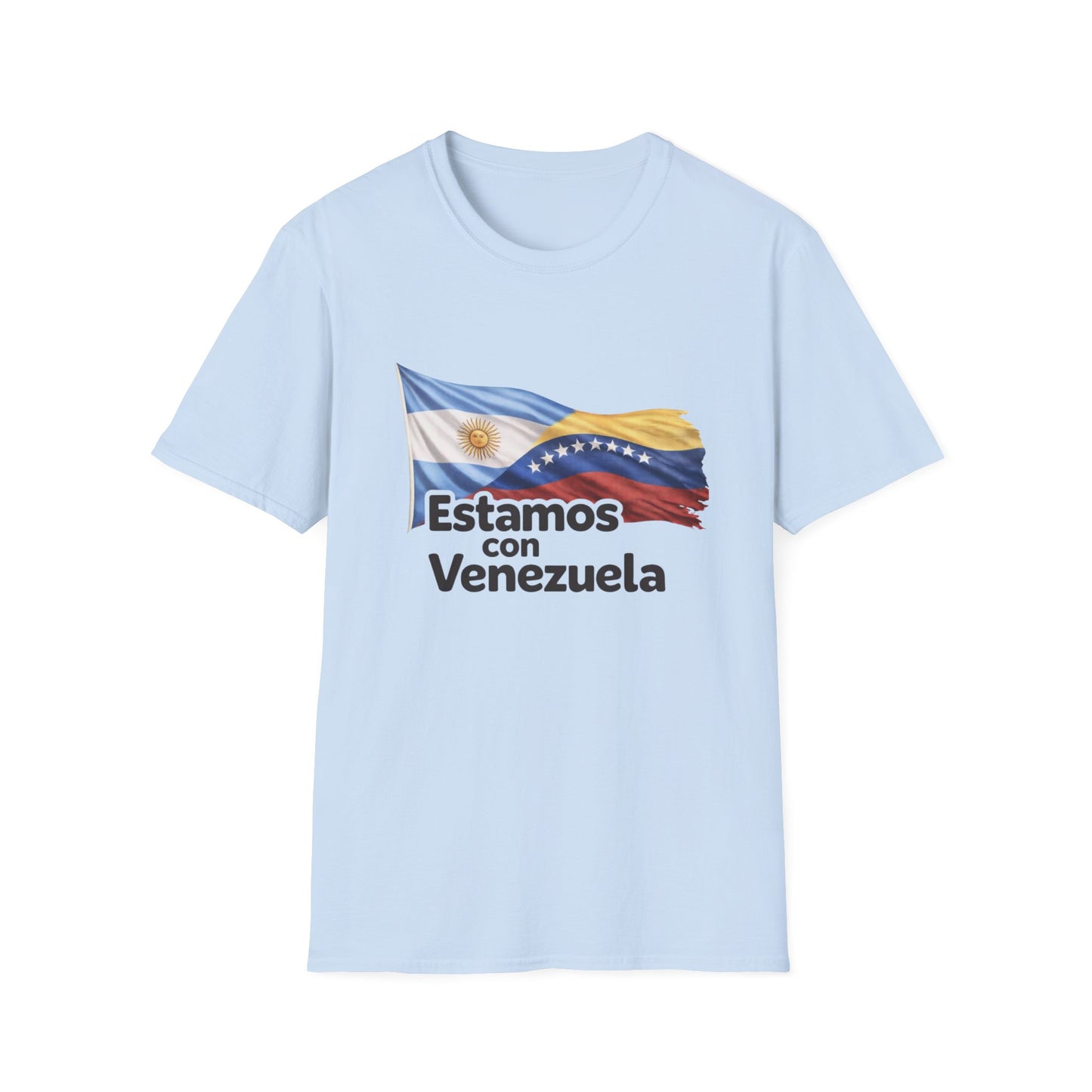 Argentina Estamos con Venezuela T-Shirt | Argentina and Venezuela Flags, Solidarity Design