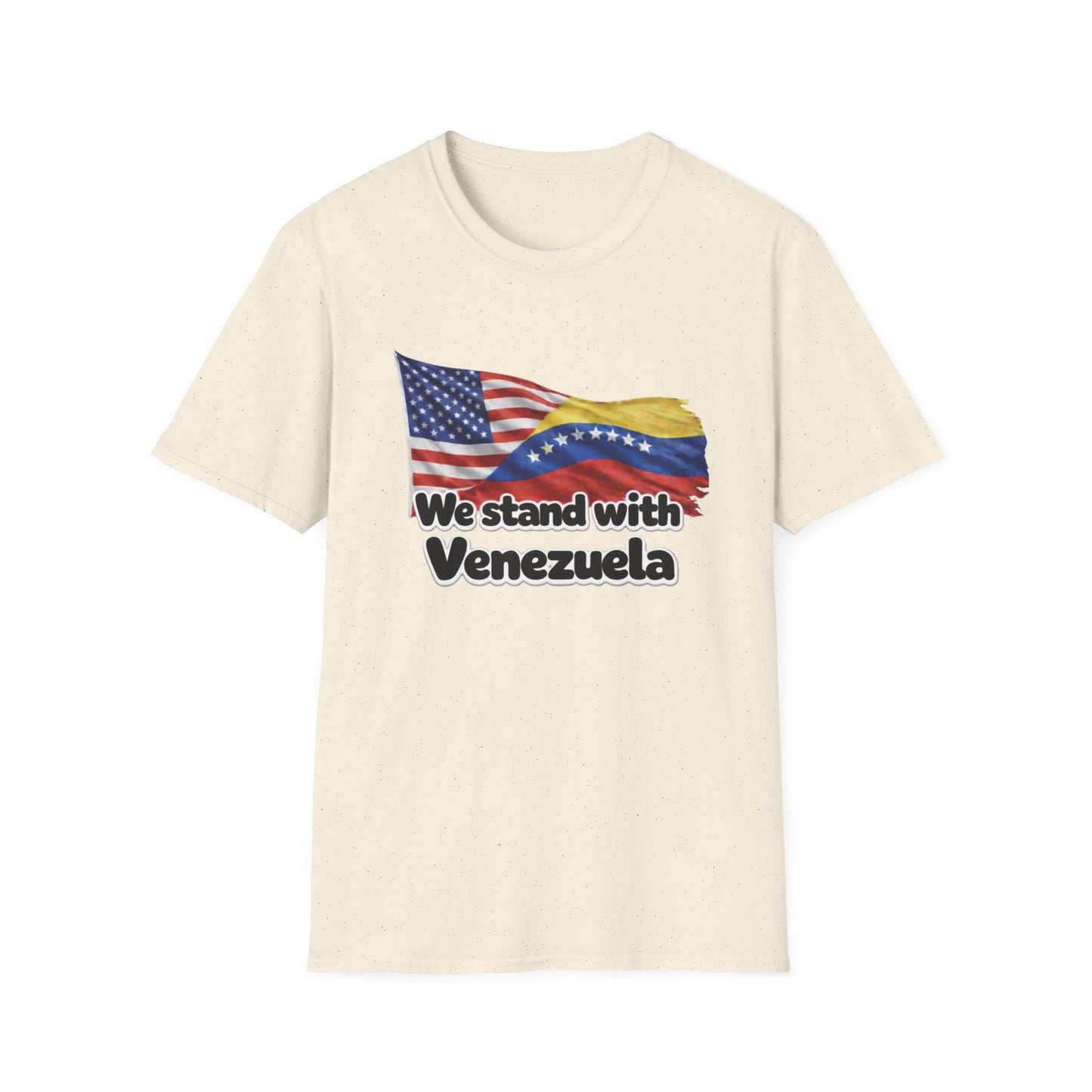 USA We Stand With Venezuela T-Shirt | US and Venezuela Flag Solidarity