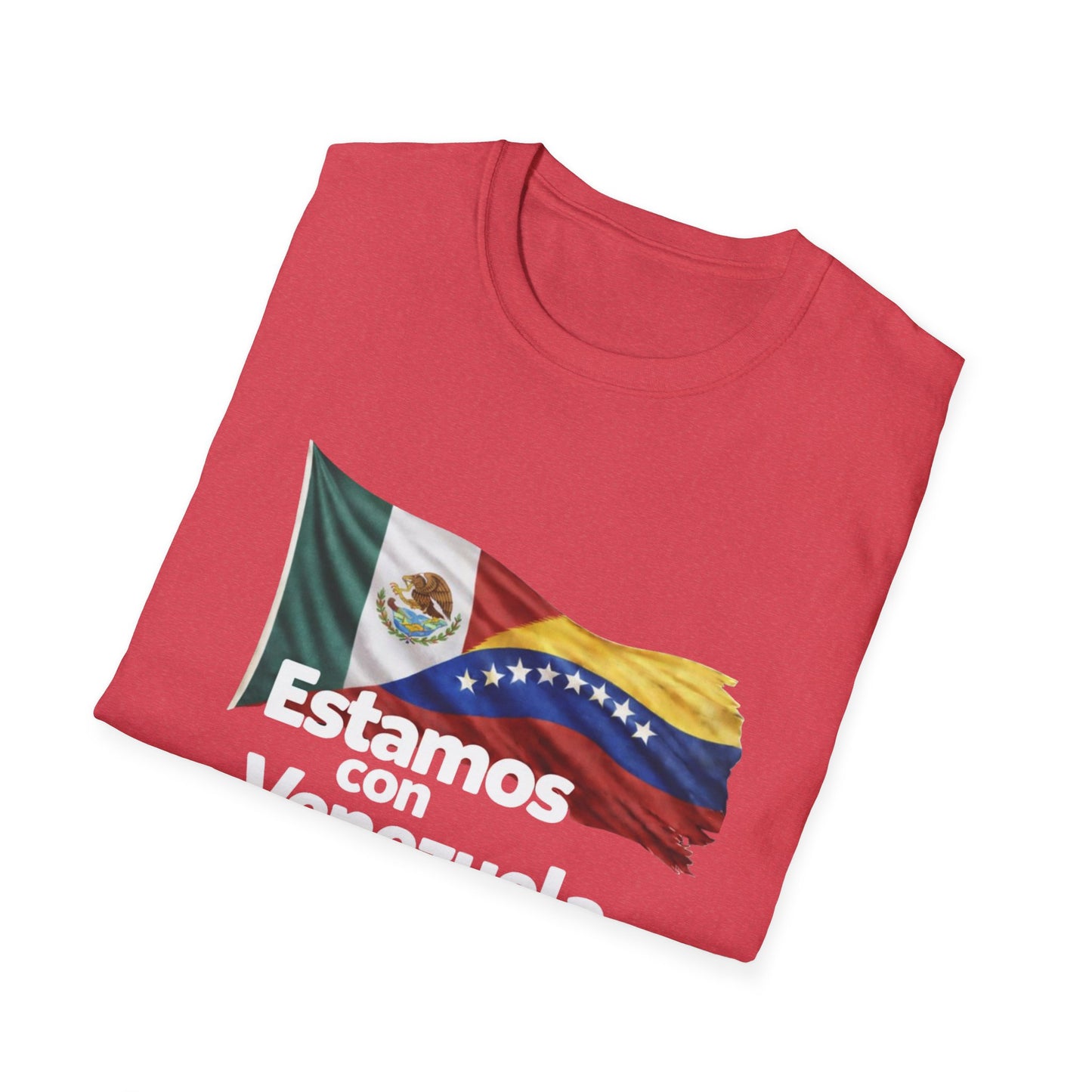 Mexico Estamos con Venezuela T-Shirt | Mexico and Venezuela Flags, Solidarity Tee